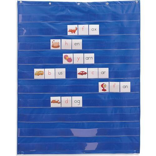 10 Giant Insert Card Learning Resources Foldable Teaching Easy Mounting Space Saving Scheduling Home Pocket Chart Transparent