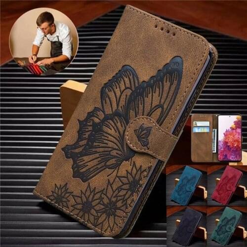 Retro Butterfly Leather Phone Case For Sony Xperia 5 10 ll ii 5II 10II XperiaL4 L4 Card Holder Hasp Wallet Bags Flip Cover