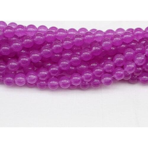 4—12 mm Natural Light Purple Jades Round Beads Purple Chalcedony Loose Spacer Bead For DIY Jewelry Making Necklace Accessories