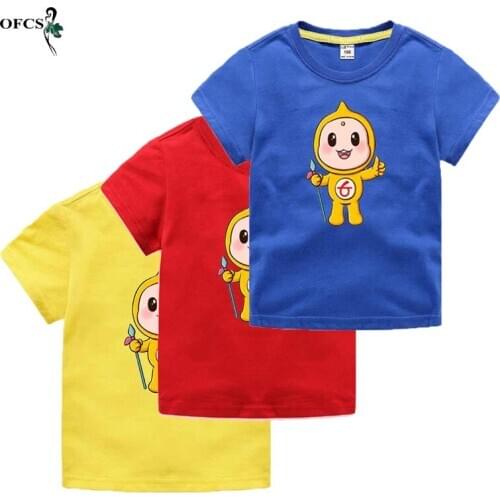 Summer Children T-shirts Hot Girls Cartoon O-Neck Shirts For Fashion T Shirt For Boys Cute Short Sleeve Cotton Tops Tee Clothing