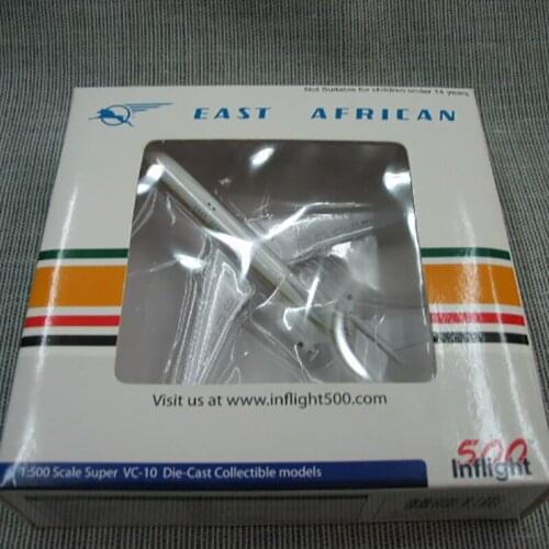 Diecast 1:500 Scale Airplane BOAC VC-10 Jet Aircraft Model East African Airlines with Landing Gear Alloy Plane Gift about 10.5CM