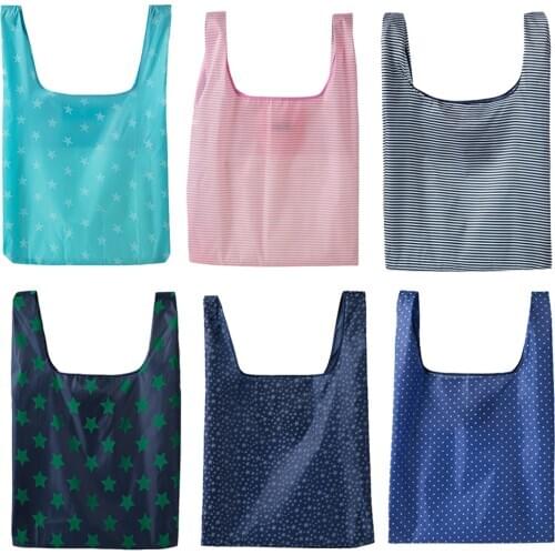 Reusable Grocery Bags Foldable Shopping Tote Bag Eco-Friendly Supermarket Handbag