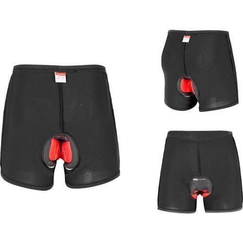 Mens Padded Bicycle Cycling Underwear Shorts Mountain MTB Shorts Riding Bike Sport Underwear Sponge Gel Breathable Black