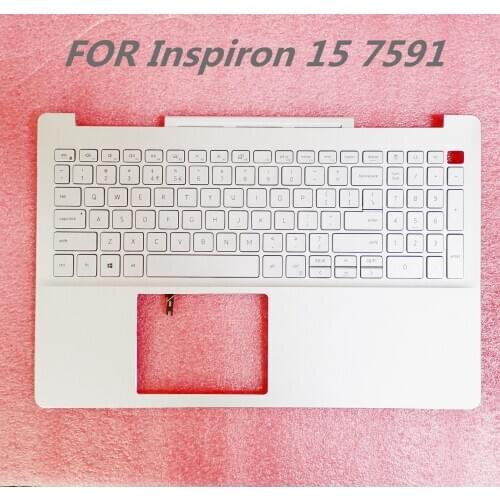 New And Original For Dell Inspiron 15 7590 7591 Laptop Palmrest With US Keyboard Backlit Silvery 0PJ1JN