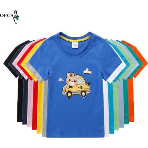 New Design Childrens Short Sleeve T-shirt Cotton Cartoon Fashion T-shirts Boys And Girls Tops Shirts Unisex Tshirt For 2-12Year