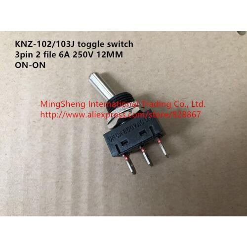 Original new 100% manufacturers selling high-quality Shanghai masculine KNZ-102/103J toggle switch 3pin 2 gear 6A 250V 12MM