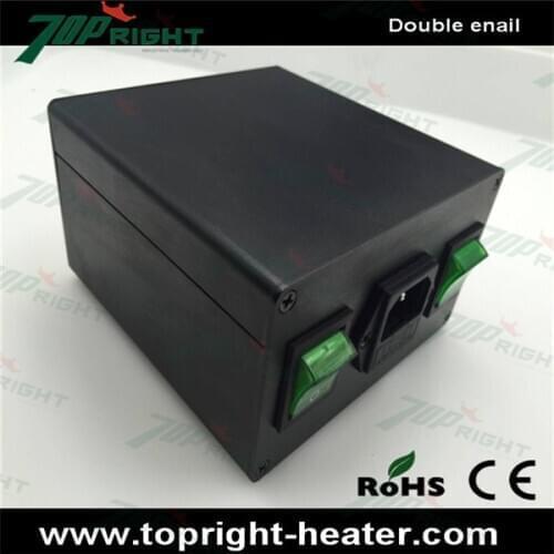 PID temperature control box with double connector,2pcs connector for coil heater