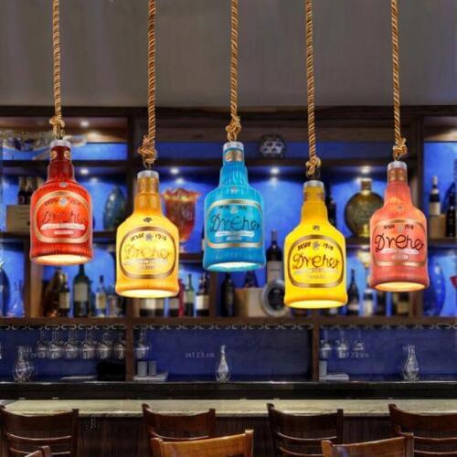 Industrial wind retro nostalgic wine bottle bar cafe restaurant decoration pendant lights