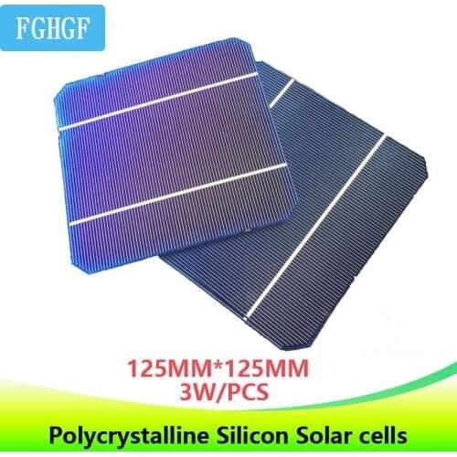 DIY 125*125 Monocrystalline Silicon Solar Cells 3.0W 0.5V high-efficiency for home use Solar panel cellphone/smartphone charger