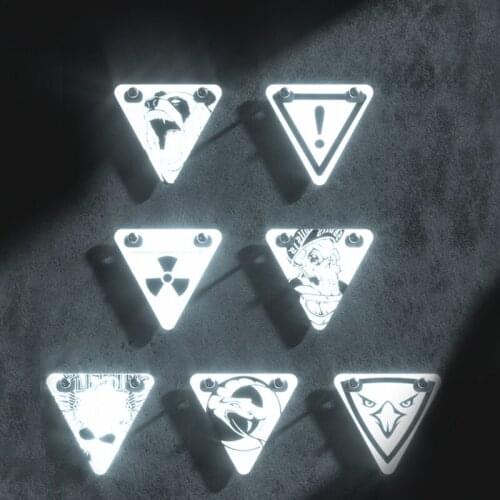 Night Triangle Reflective Magnetic Stickers Personalized For Cycling Outdoor Sports Helmet Warning Reflector Bicycle Accessories