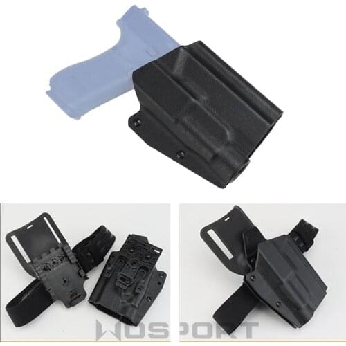 Tactical Glock 17 19 19x 45 Holster With TLR-1 Flashlight Mount Kydex Holster For Men Women With Quick Release Buckle Adapter