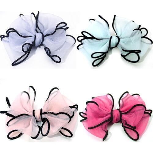 2PCS Fashion Bow Shoes Accessories For Women High Heels Pumps Shoes Decoration Bowknot Shoe charms Soft Yarn Bow DIY Shoe Charm
