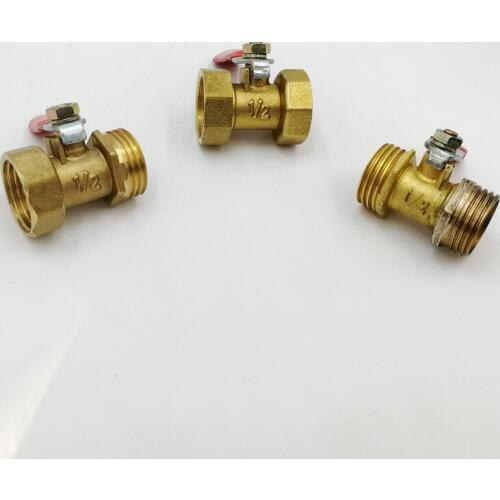 Water pipe brass ball valve 1/2 "toilet turn off water brass ball valve straight 1/2 pipe."