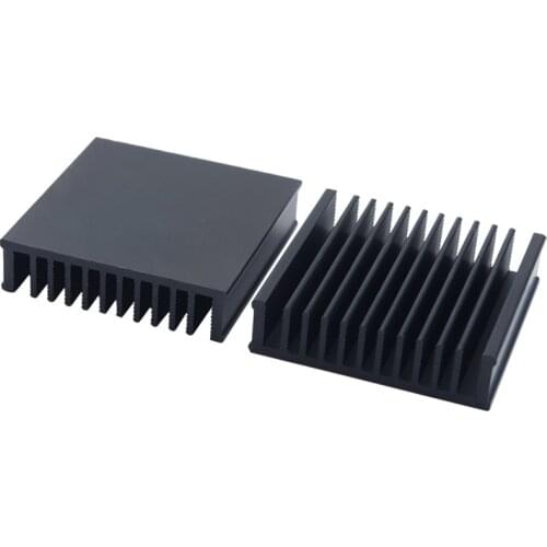 10/50pcs Aluminum profile heat sink 50*50* 12.7mm aluminum alloy high-power module radiator black oxidation can be customized