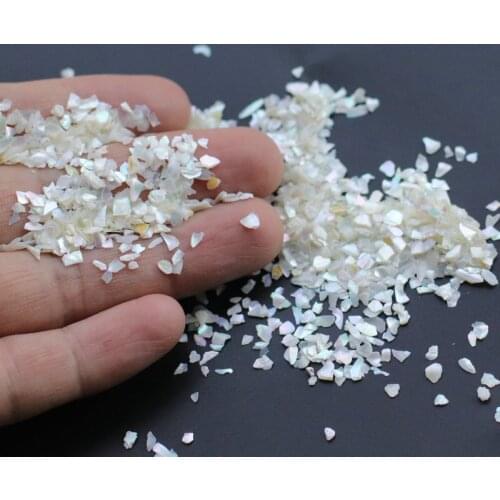 100g/lot Natural Crushed Shell Mother of Pearl shell for DIY Jewelry Crushed Shell MOP Pearl shell scraps for fake nails
