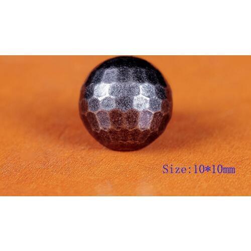 30pc 10MM SOLID SILVER HEXAGON BALL CONCHO STUD SPOTS RIVET LEATHER CRAFT DECOR