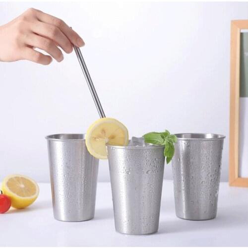 350/500ml Metal Beer/coffee/tea Cups/wine Cups Whiskey Mugs Tumbler Outdoor Travel Tazas Stainless Steel Shot Glasses Cup