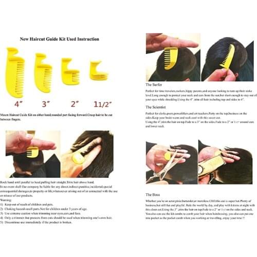 4pcs Professional Hair Cutting Guides Kit Clipper Guide Comb Templates Cut Combs Styling Haircut Tool