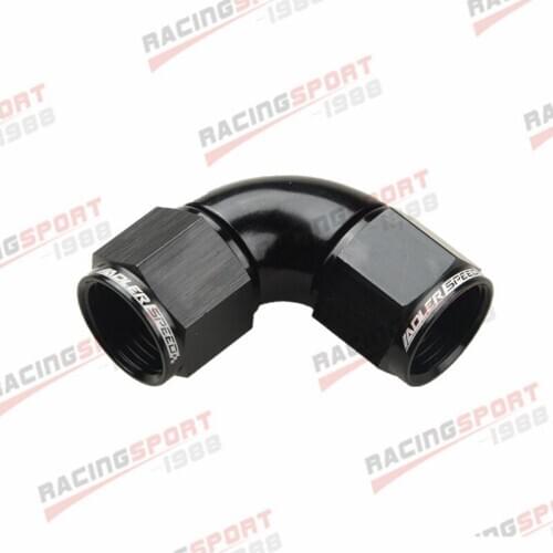 AN-8 AN8 To AN8 8AN 90 Degree Female To Female Full Flow Adapter