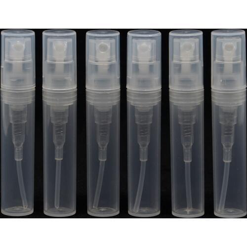 Free Shipping ( 7pcs/lot) Empty 2ml 3ML 4ML 5ML mini plastic spray perfume bottle, small promotion sample perfume atomizer