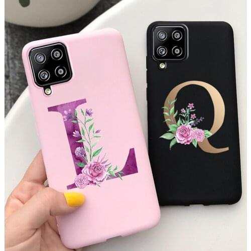 Stylish Letters Case For Samsung A12 A22 A42 Case Soft Silicone Back Cover Phone Cases For Samsung Galaxy A 12 A22 A42 5G Bumper