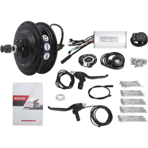E-bike 36V 500W Rear Wheel Hub Motor Controller KT-900S Display Brake Lever Thumb Throttle Sensor 12G Spoke Electric Bicycle Kit