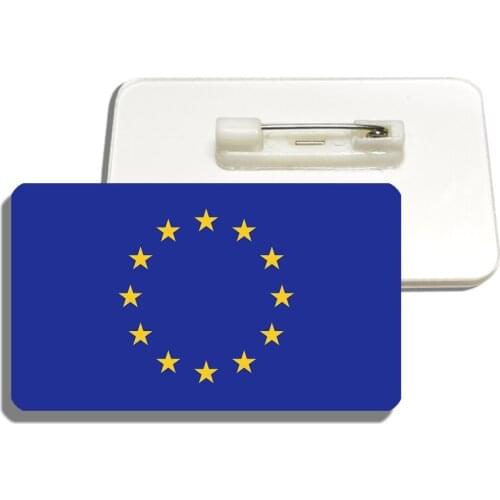 European Union Flag Brooch Vintage Lapel Pins For Backpacks Hat Clothes Patriotic Trinket Acrylic Jewelry Badge