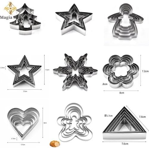 Stainless Steel Sugar Biscuit Press Stamp Embosser Cookie Cutter DIY Fondant Cake Mold Pastry Decoration Tool Baking Accesorios