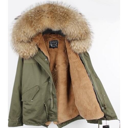 2021 Man Casual Real Fur Coat Real Raccoon Fur Hooded Coat Real Fur Parka Faux Fur Lining Warm Jackets Men Short Winter Jacket