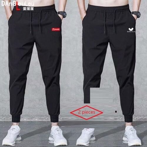 2021 summer mens casual pants, mens ninth pants, youth breathable large size mens sports trousers pleated pants men