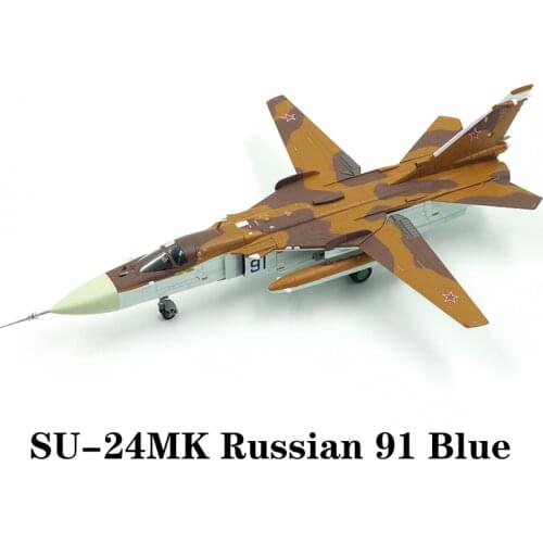 New 1/72 Alloy Die-casting Aircraft Model Russian Air Force SU-24MK Su-24 Fencer Fighter Bomber Military Weapon Collection Toys