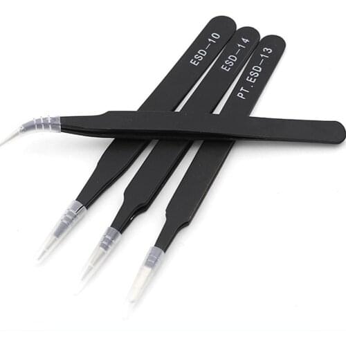 Nail Tweezers Rhinestone Picking Tool Lash Grafting Clip Eyelash Nipper steel Beauty New Curved Straight Makeup Tools