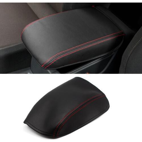For VW Golf 7 2014 2015 2016 Car Center Control Armrest Box Microfiber Leather Trim Cover