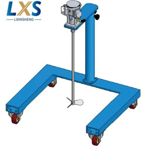 Industrial Blender 0 To 900 Rpm Manual Wheel Type Lifting Pneumatic Mixer 215 L/Min Paint Mixing Agitator