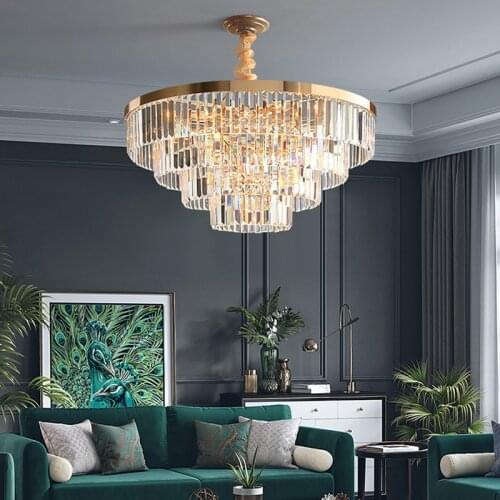 Light luxury crystal lamp living room lamp modern minimalist dining room chandelier bedroom lamp new lamp lighting