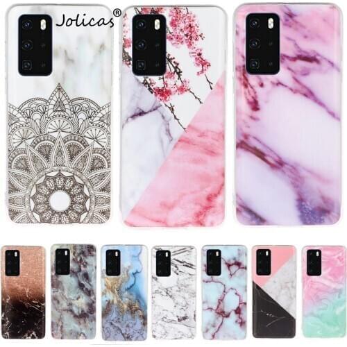 Phone Bags TPU Cases For Huawei P40 Rock Pattern Soft Silicone Protector Positivo Huawei phone case P40 Pro Lite 5G E Nova 6 SE