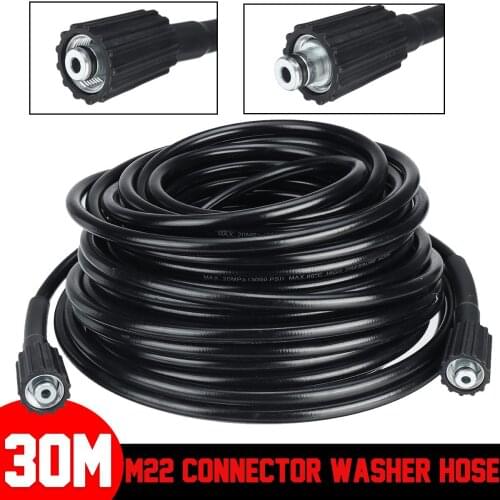 6/10/15/30M 40MPa 5800PSI High Pressure Washer Hose Pipe Cord Car Washer Water Cleaning Extension Water Hose for Karcher K2K3K5K
