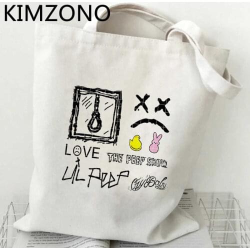 Lil Peep shopping bag bolsas de tela grocery bolsa shopper tote bag reciclaje bolsas ecologicas shoping string sac toile