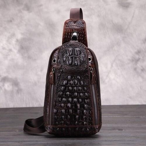 Crocodile Lines New Luxury High Quality Womens Bags Summer Brand Handmade Large Capacity Cowhide Leisure Chic Shoulder Bags