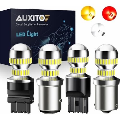 AUXITO 2x 1157 LED BAY15D P21/5W S25 Led Bulbs Car Tail Lamp DRL 1200Lm 6000K White DRL Reverse Brake Stop Light 12V