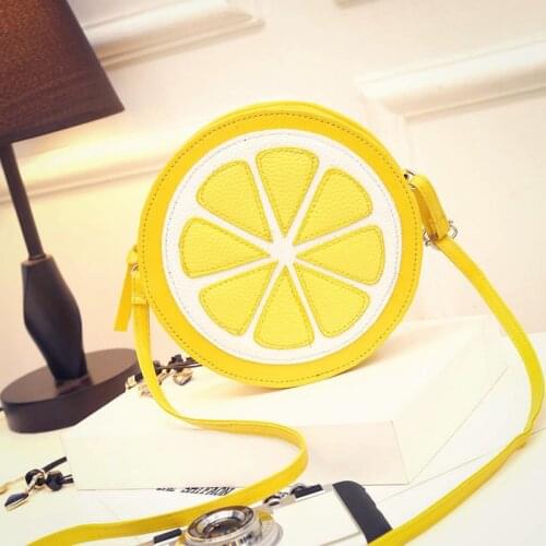 Handbags Brand Designer Purse Lady Shoulder Bags 2021 Circular Orange Lemon Women Bag Zipper Messenger Bags Crossbody Waterproof