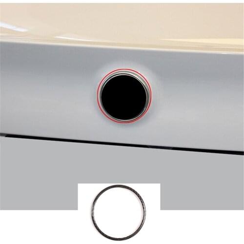 Real Carbon Fiber Rear Car Logo Emblem Badge Ring Decorative Trim Fit for Alfa Romeo Giulia Stelvio 2020 2021 Car Accessories