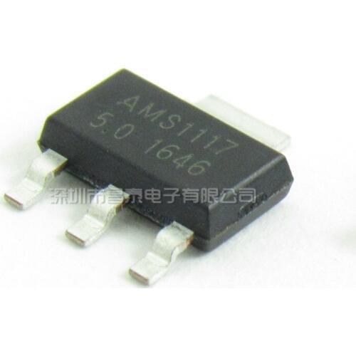 10pcs / 1 lot AMS1117-5.0 SOT-223 power IC step-down IC linear voltage regulator LDO patch