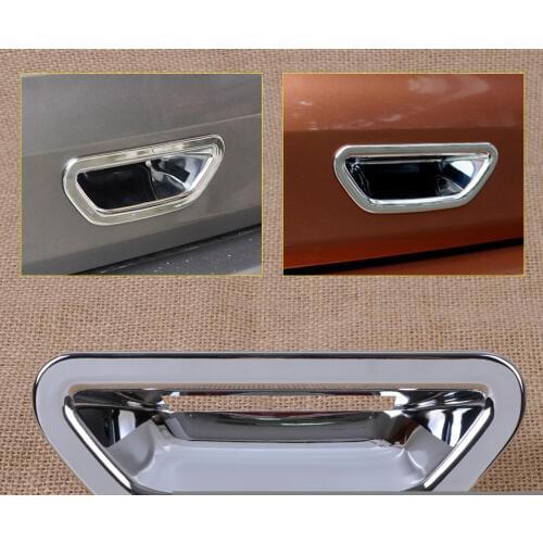 Beler New 1Pc Silver Chrome Trunk Tail Door Handle Bowl Cover Trim Exterior Car Accessories for Nissan Rogue X-Trail 2014 2015