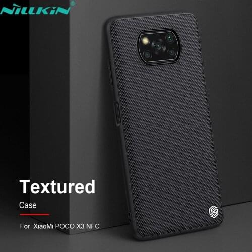 For POCO M3 Case NILLKIN Textured Case Nylon Fiber Non-slip Luxury Business Frosted Back Cover for Xiaomi Poco X3 NFC Casing
