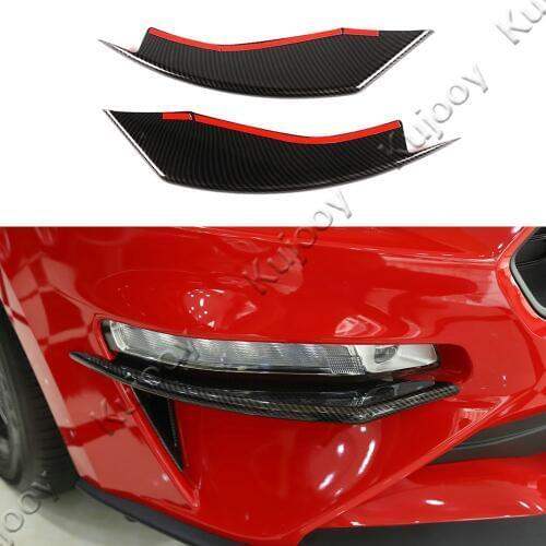For Ford Mustang 2018+ Car Front Fog Light Lamp Decoration Frame Cover Sticker Trim Car Styling