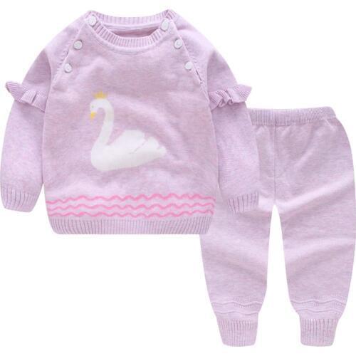 Girls lace trim pretty sweater set