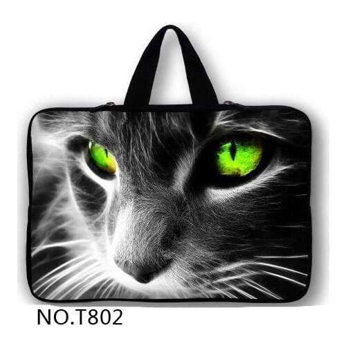 Cool Cat Laptop Bag Sleeve Case for Macbook Air Pro 11 12 13 13.3 14 15 15.6 17 17.6 New Retina Notebook Handbag Women Men