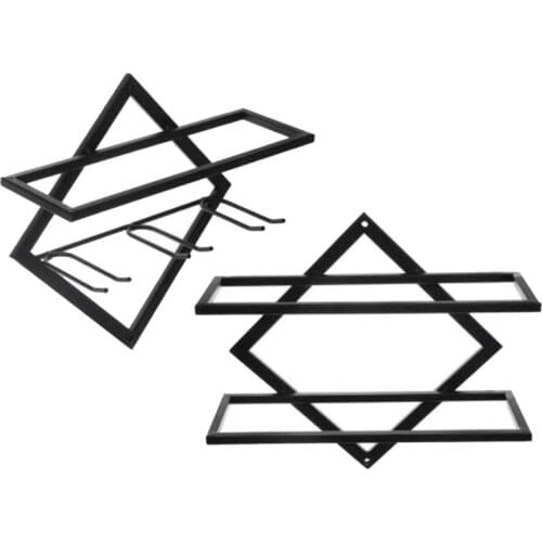 Metal Iron Wall Mount Wine Bottle Holder Creative Combination Home Decoration Wine Rack Bar Wine Rack Wall Hanging Decor