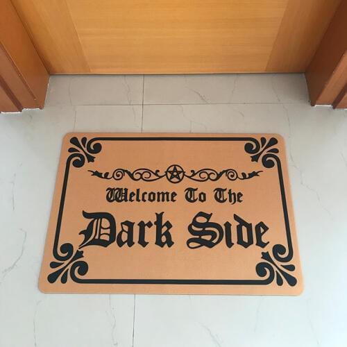 Mystic Roman Characters Rubber Doormat Entrance Floor Mat Welcome To The Dark Side Funny Door Mat Indoor Outdoor Welcome Mat